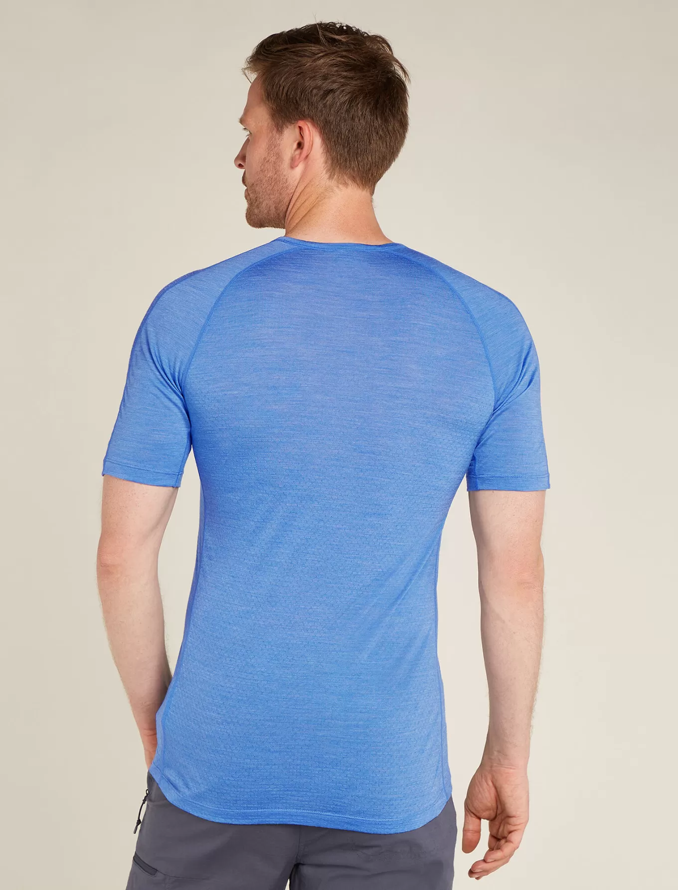 Fashion Icebreaker 125 ZoneKnit™ Merinomix Thermo-Kurzarmshirt mit Rundhalsausschnitt Herren Baja/Brilliant