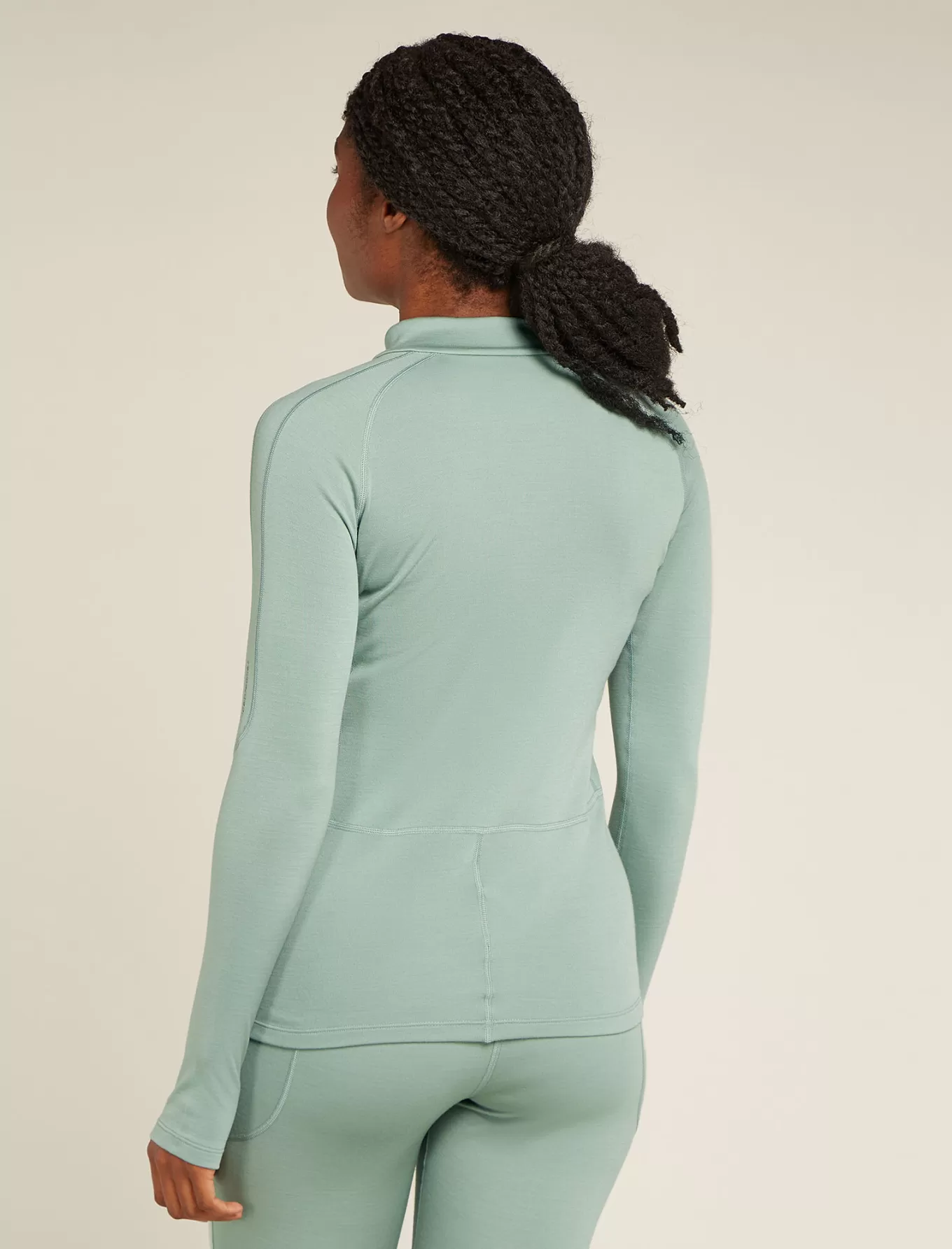Store Icebreaker 300 MerinoFine™ Polar Half-Zip-Thermo-Langarmshirt Damen Moss