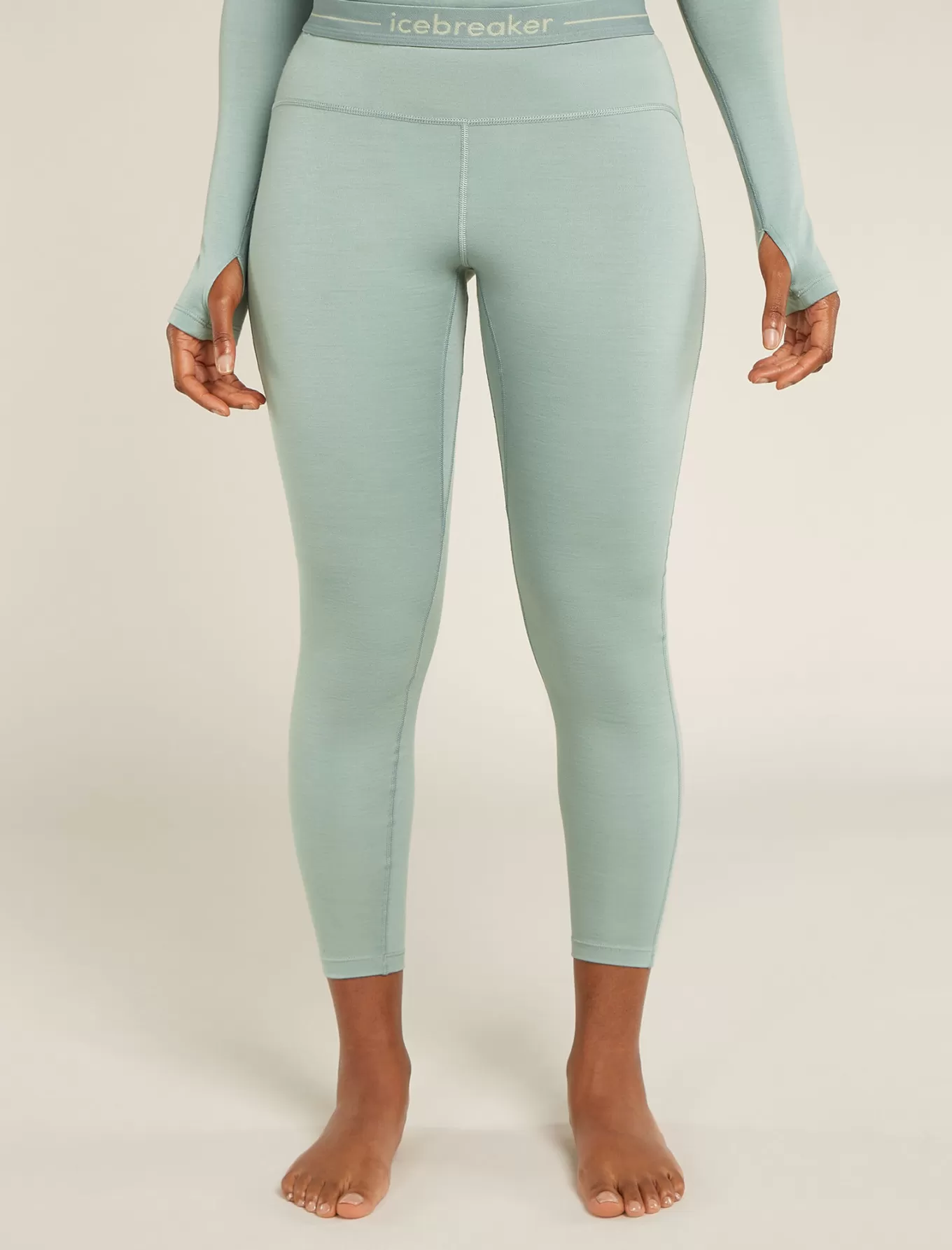 Shop Icebreaker 300 MerinoFine™ Polar Thermo-Leggings Damen Moss