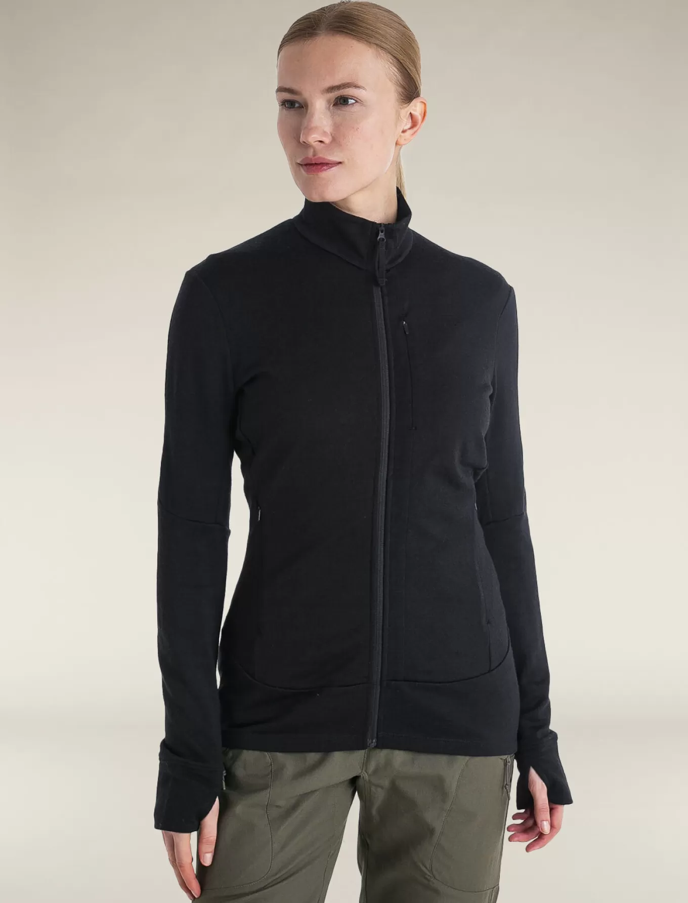 Shop Icebreaker Merino 260 Quantum Zip-Jacke Damen Black