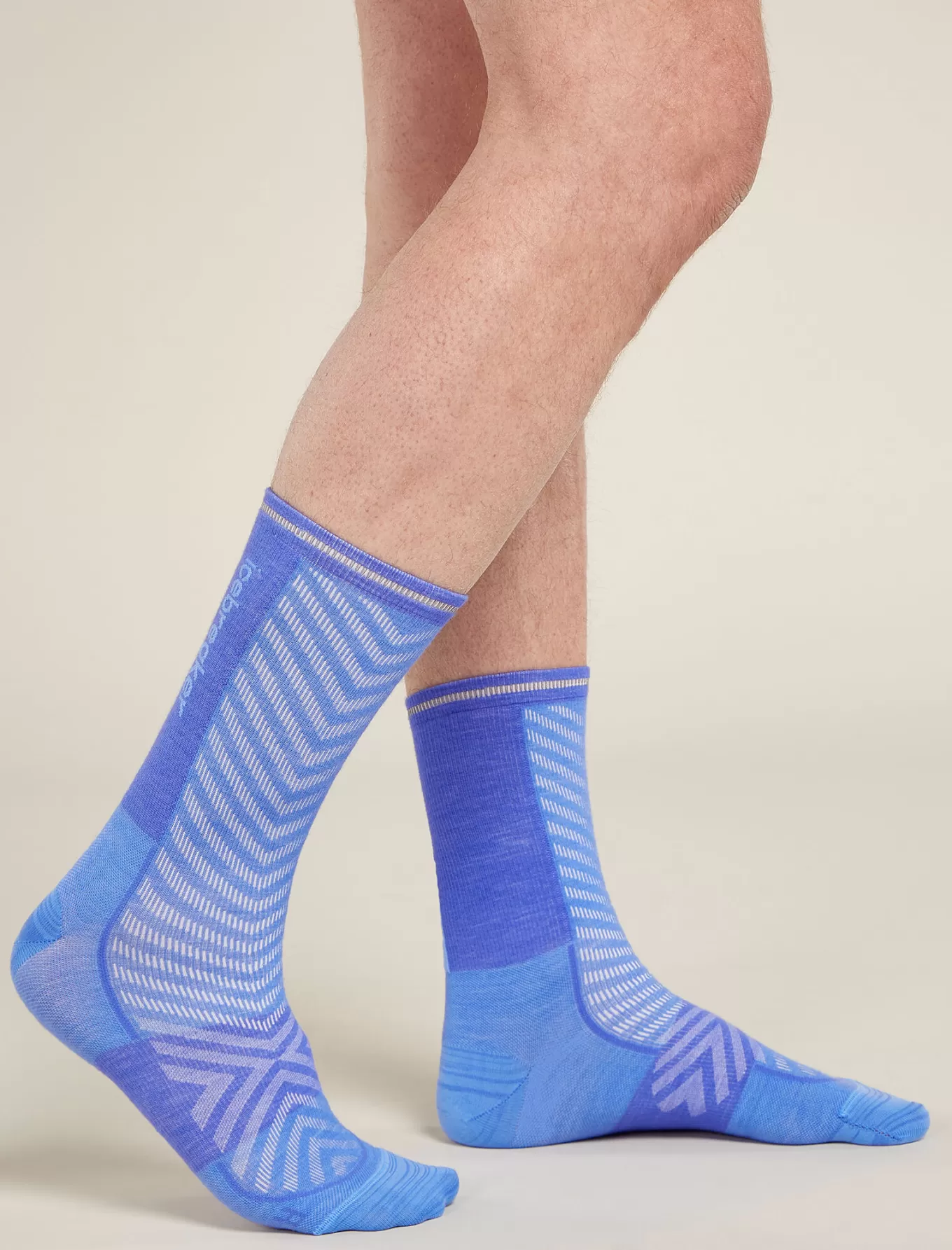 Online Icebreaker Merino Blend Run+ Ultralight Socken Crew Herren Baja/Brilliant