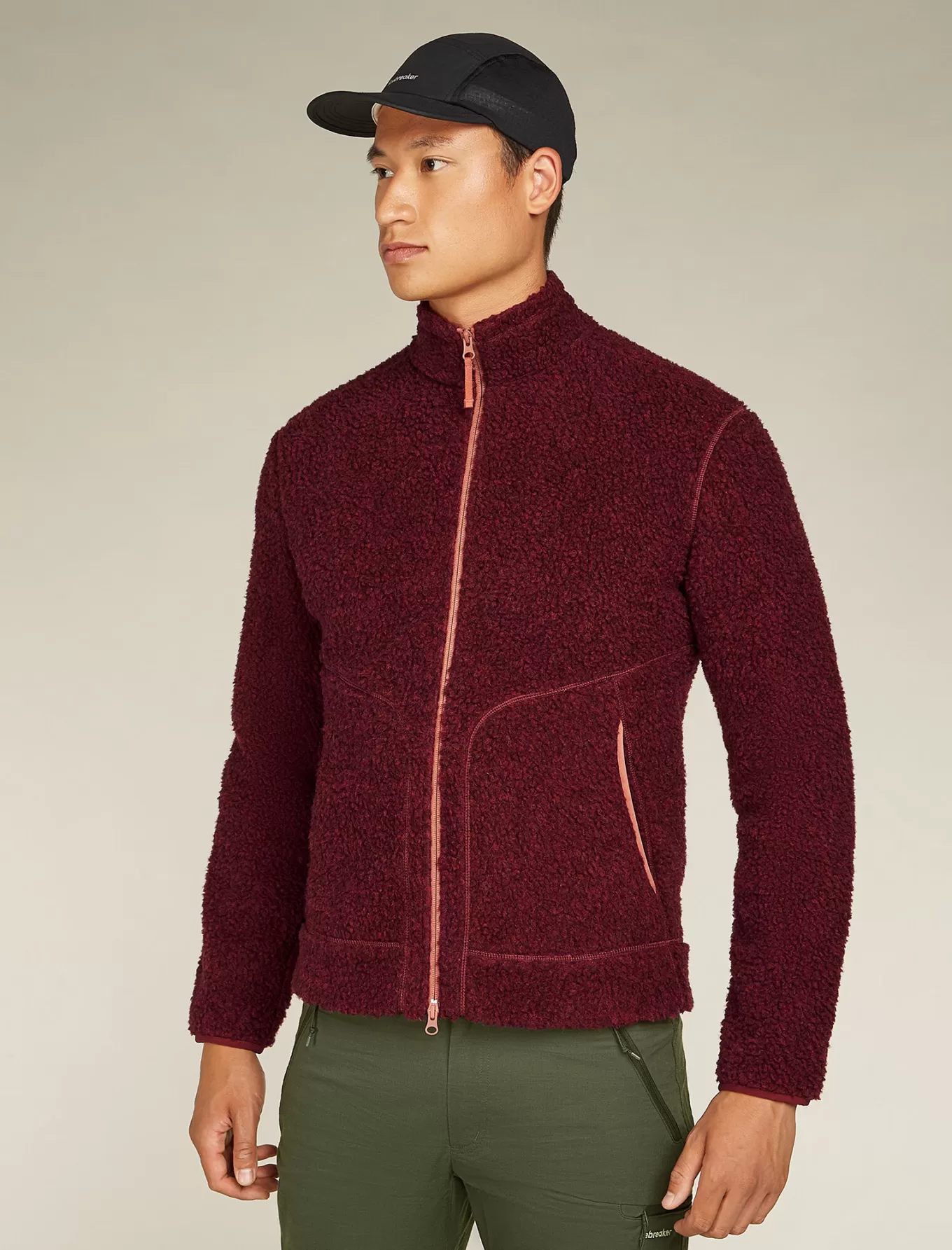 Best Icebreaker Merinomix 960 RealFleece™ High Pile Zip-Jacke Herren PortHeather